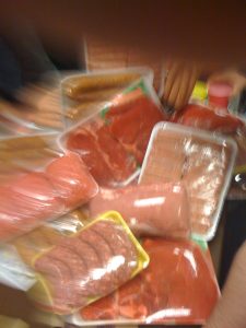 Winnings from a meat raffle